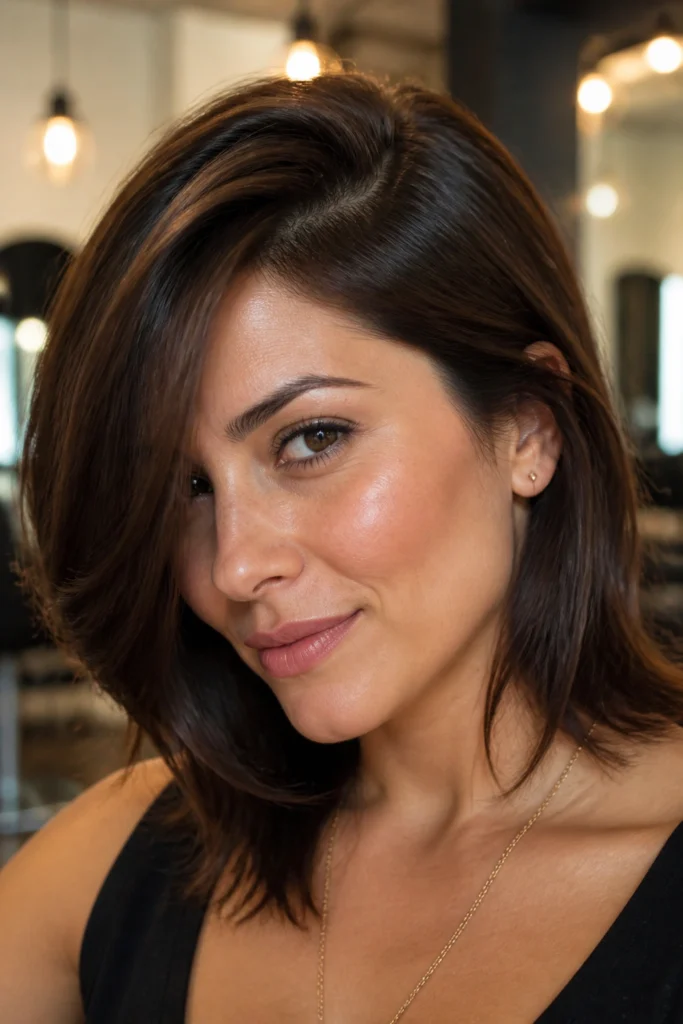 30 Wispy Side Bangs for Round Faces