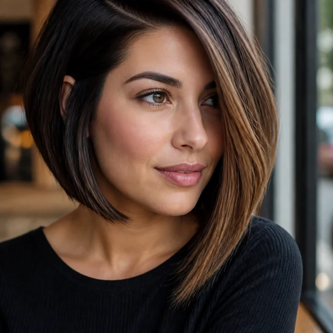 20 Medium Inverted Bob Haircuts for Round Faces
