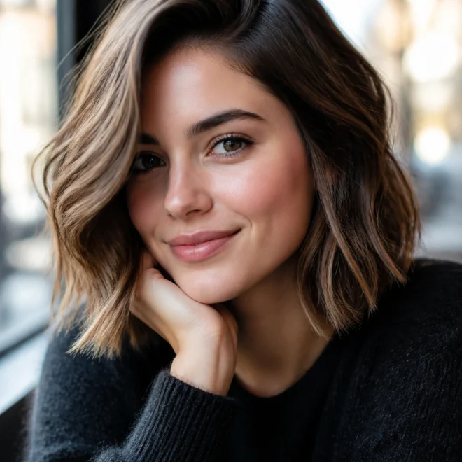 25 Wavy Hairstyles for Round Faces