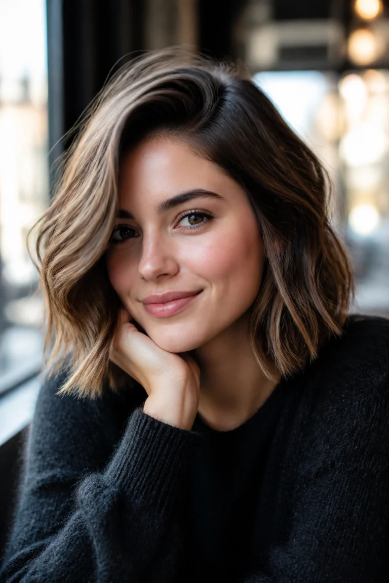25 Wavy Hairstyles for Round Faces