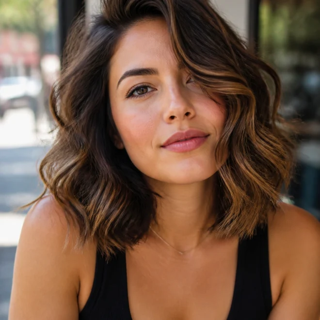 25 Long Wavy Bob Haircuts for Round Faces