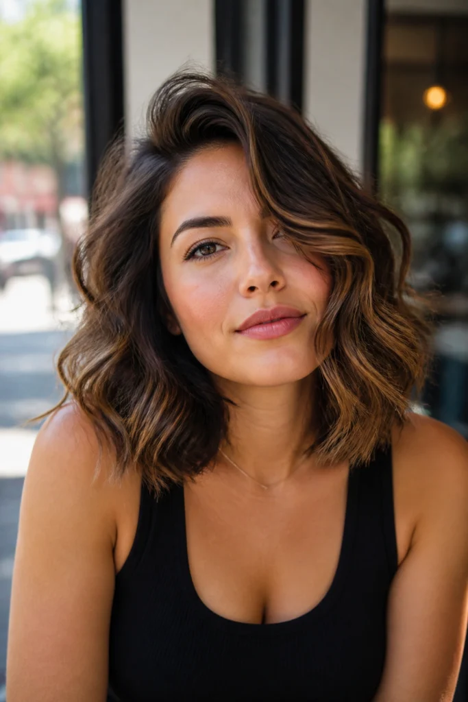 25 Long Wavy Bob Haircuts for Round Faces