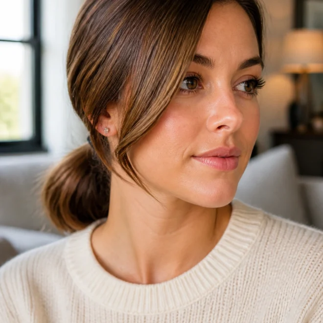 18 Short Ponytails for Round Faces