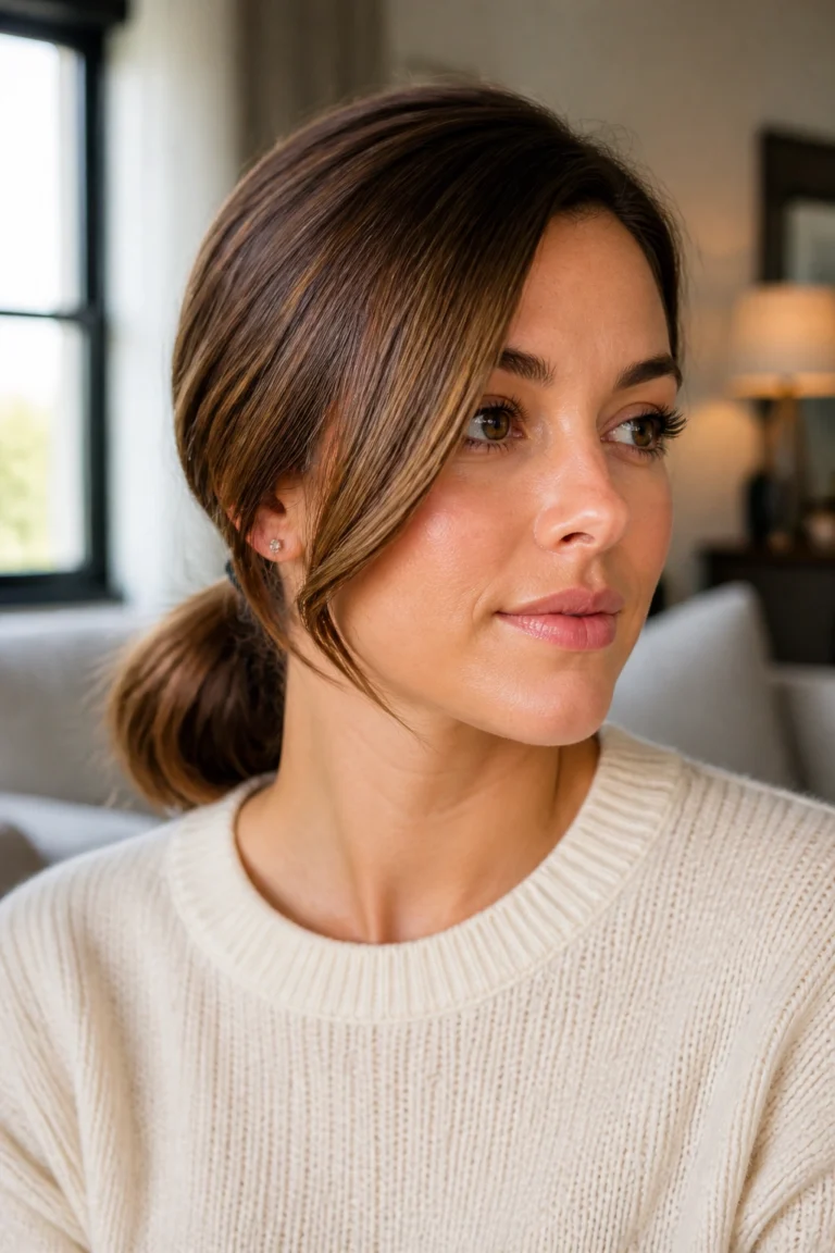18 Short Ponytails for Round Faces