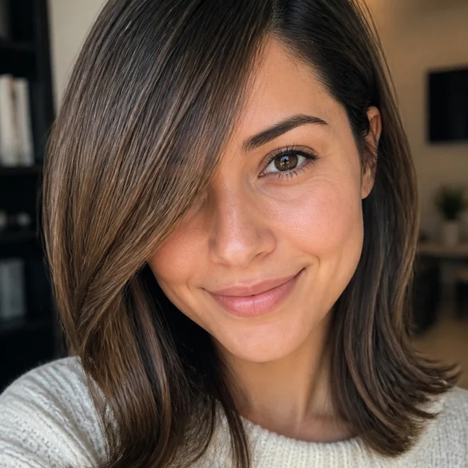 15 Trendy Bangs Ideas for Round Faces