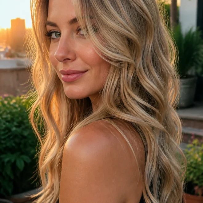 25 Long Blonde Layered Haircuts for Round Faces