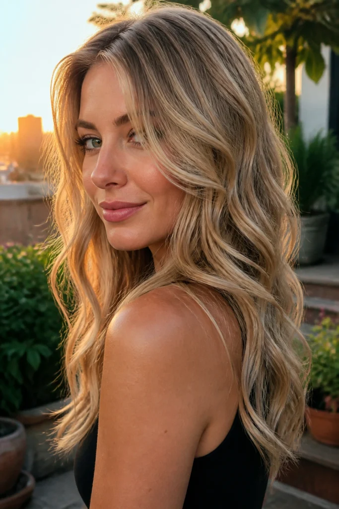25 Long Blonde Layered Haircuts for Round Faces
