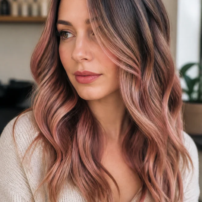 20 Pink Balayage Looks for Brown Hair