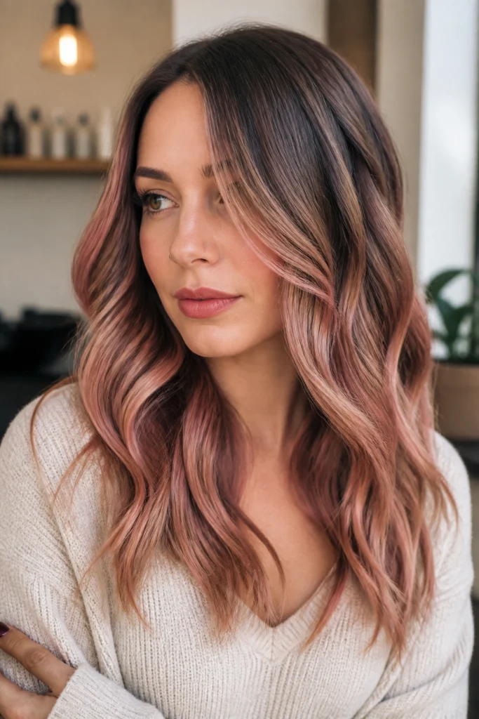20 Pink Balayage Looks for Brown Hair