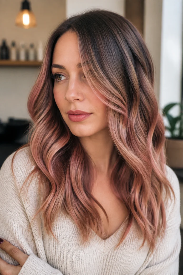 20 Pink Balayage Looks for Brown Hair