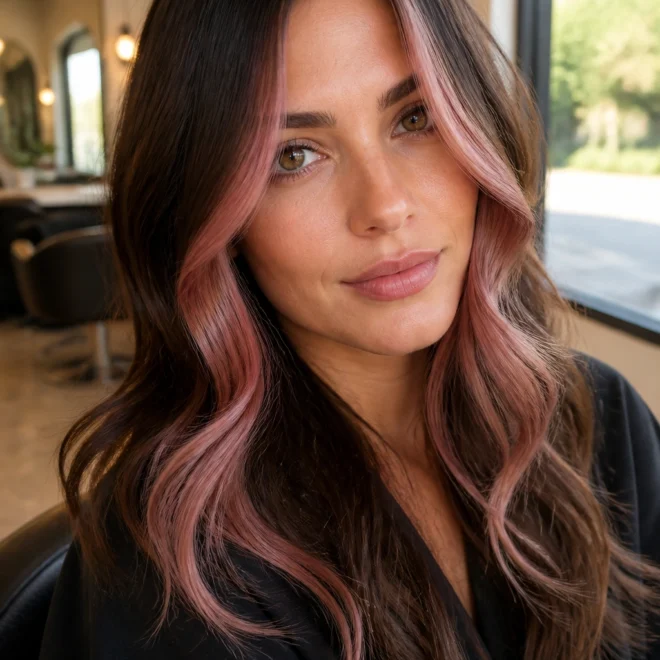 25 Pink Highlights for Brown Hair