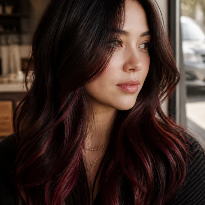 25 Black Cherry Hair Color Ideas for Cool Skin Tones