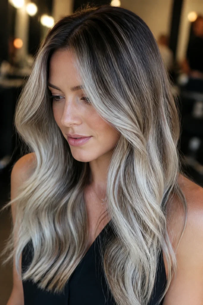 20 Platinum Blonde Balayage Looks for Brown Hair