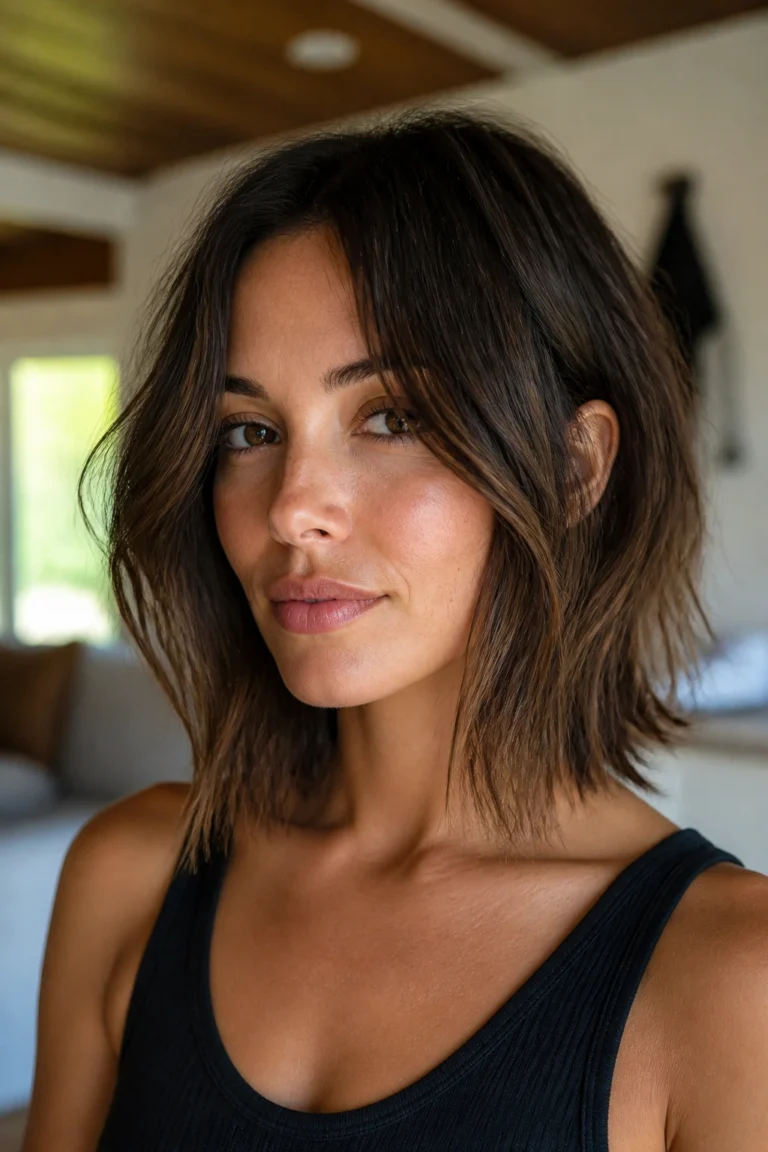 25 Medium Choppy Bob Haircuts for Round Faces