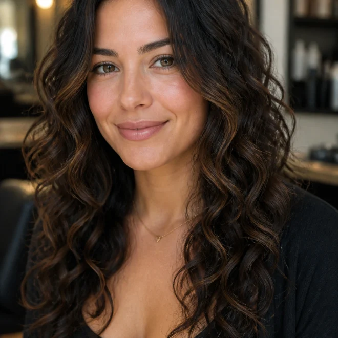 28 Long Curls for Round Faces