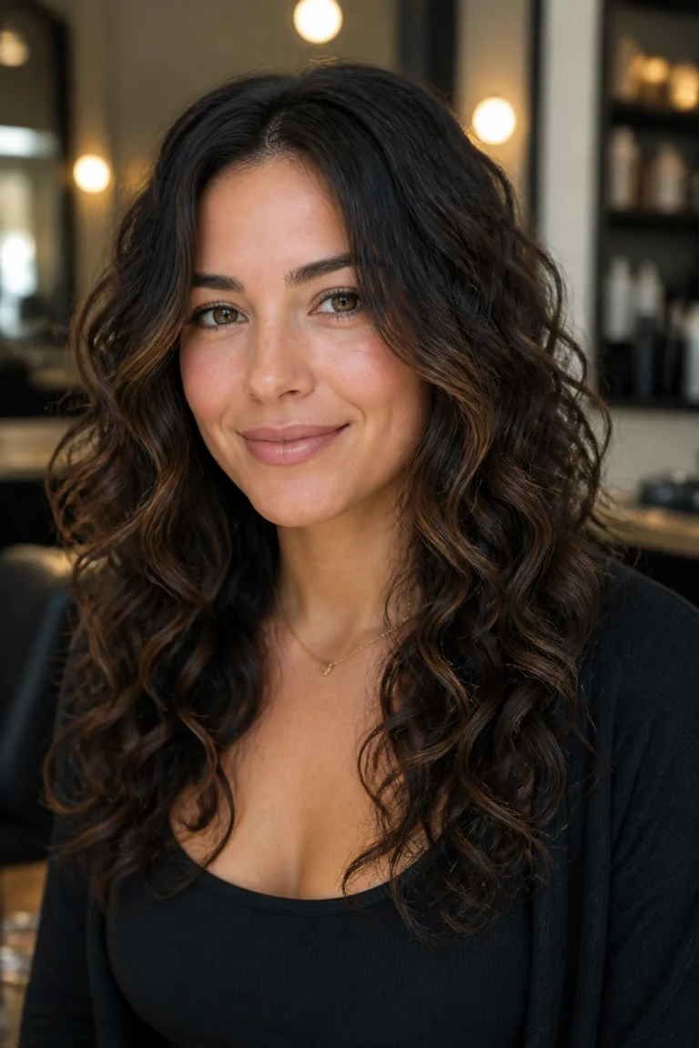 28 Long Curls for Round Faces