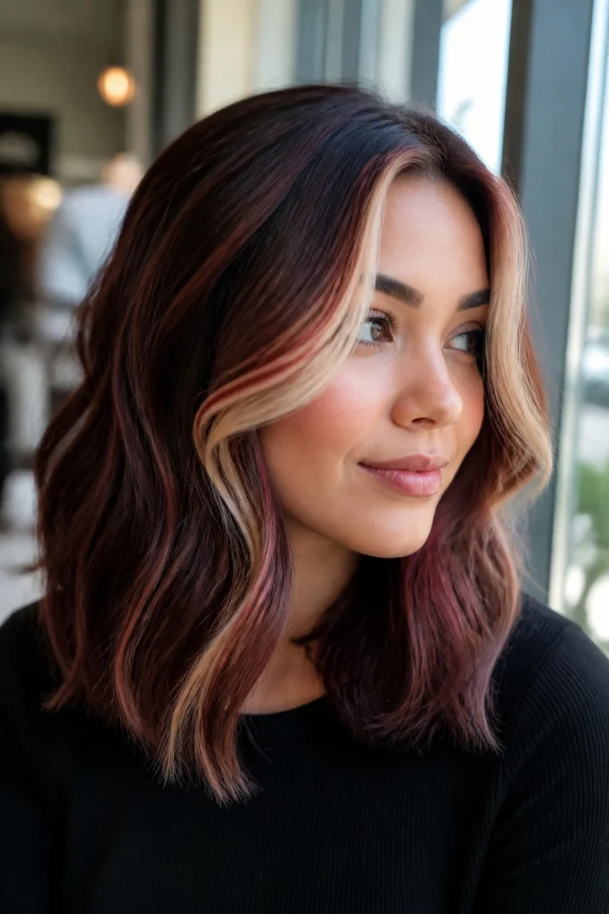 22 Burgundy Blonde Balayage Looks for Brown Hair