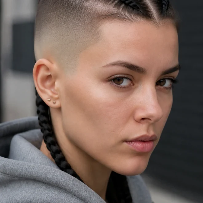 17 Braids With Shaved Sides for Edgy Women