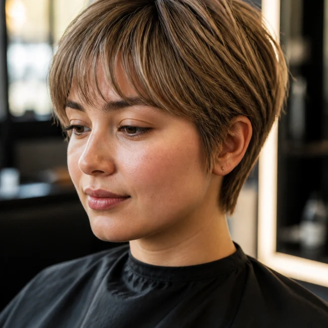 12 Short Cropped Cuts for Round Faces