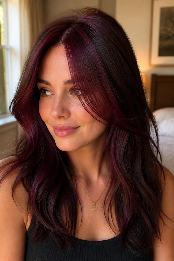 20 Burgundy Highlights for Brown Hair