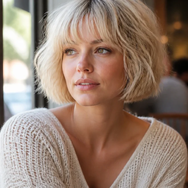 20 Curly Blonde Bob Haircuts for Round Faces