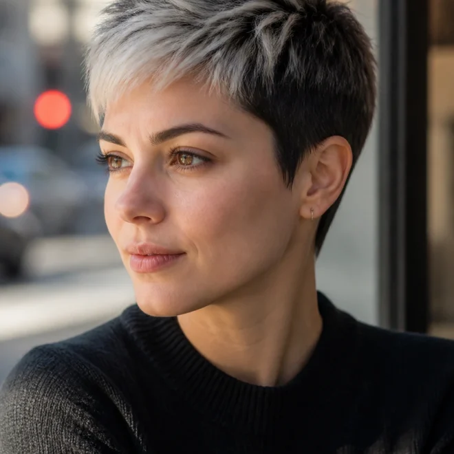 18 Black White Hair Color Ideas for Round Faces