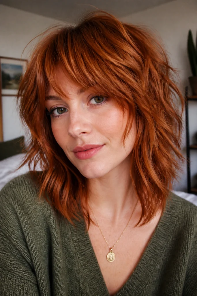 28 Ginger Hairstyles for Round Faces