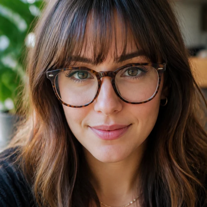 22 Medium Subtle Bangs Ideas for Round Faces