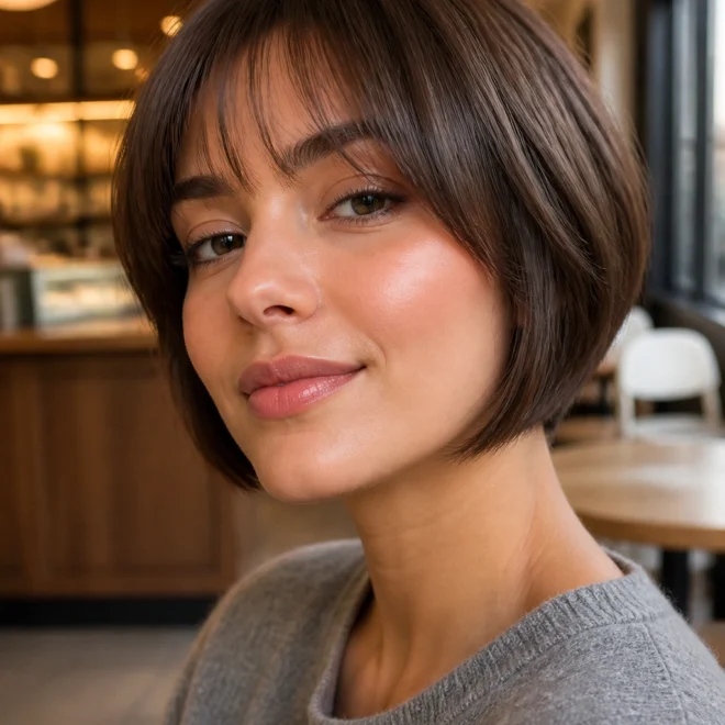 28 Sleek Short Hairstyles for Round Faces