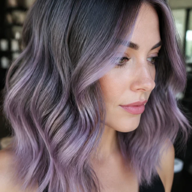 25 Purple Grey Hair Color Ideas for Cool Skin Tones