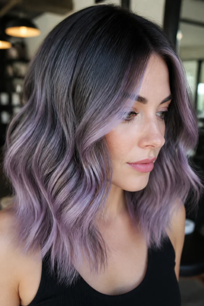25 Purple Grey Hair Color Ideas for Cool Skin Tones