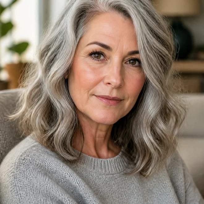 18 Gray Haircuts for Round Faces