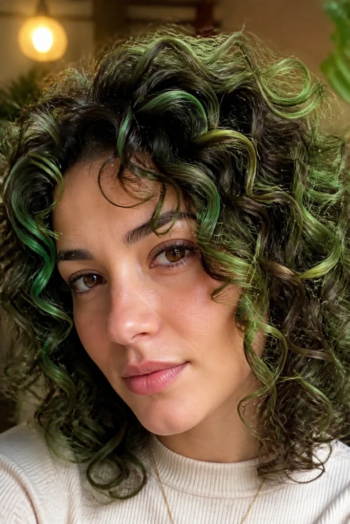 28 Green Highlights for Brown Hair