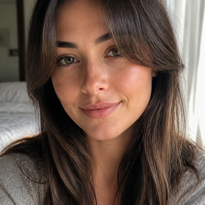 28 Inverted Bangs Ideas for Round Faces