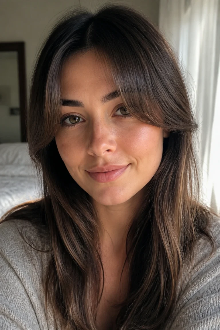 28 Inverted Bangs Ideas for Round Faces