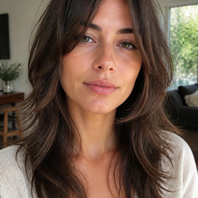 22 Long Shag Haircuts for Round Faces