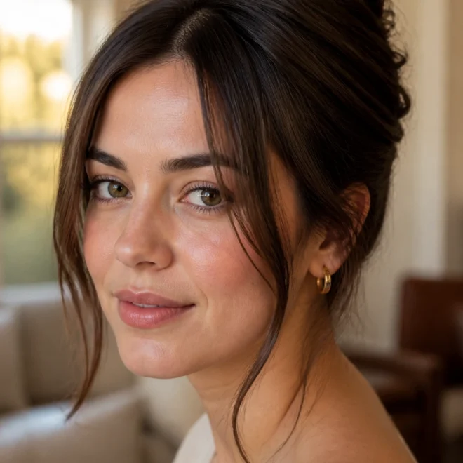 28 High Hairstyles for Round Faces