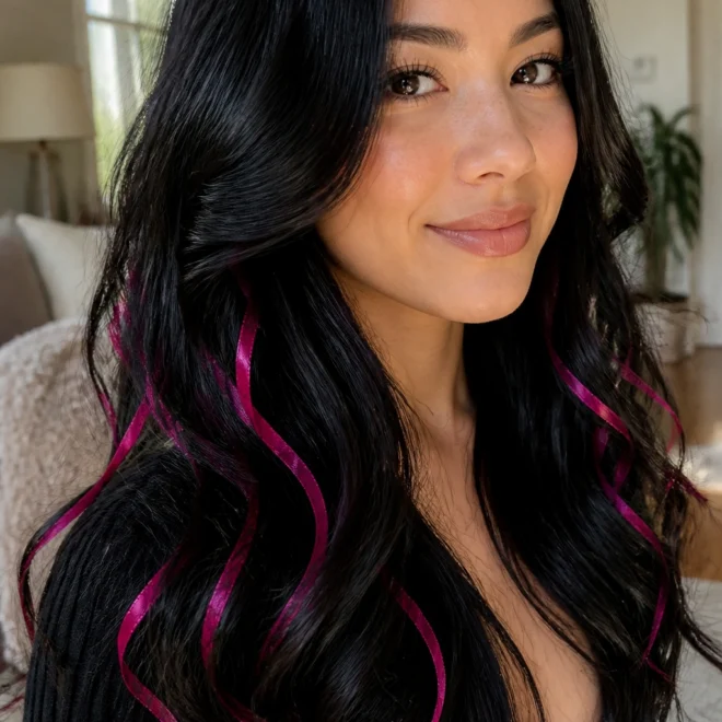 28 Black Pink Ombre Hair Ideas for Long Hair