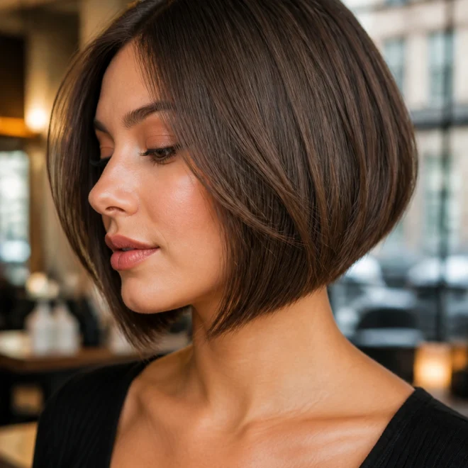 20 Inverted Hairstyles for Round Faces