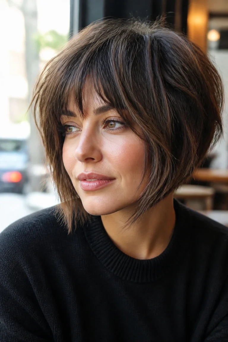 30 Inverted Hairstyles for Round Faces