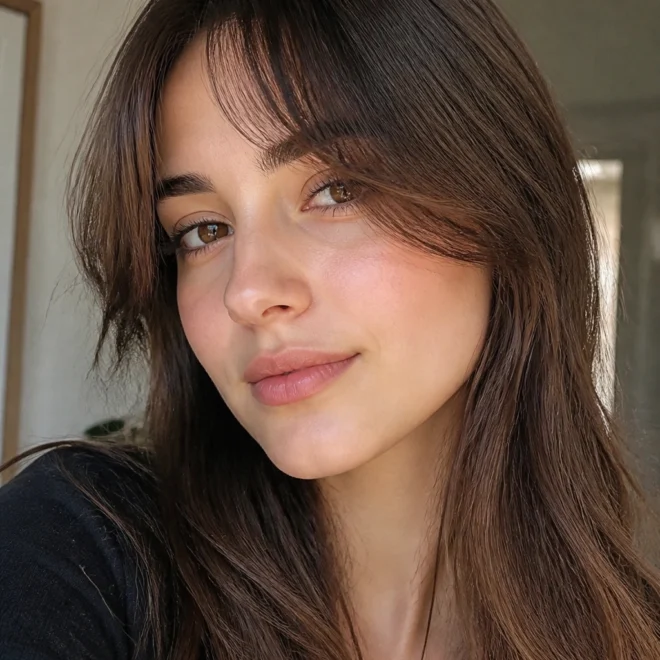 22 Curtain Bangs for Round Faces