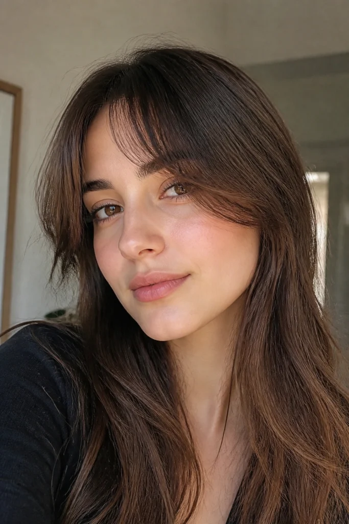 22 Curtain Bangs for Round Faces