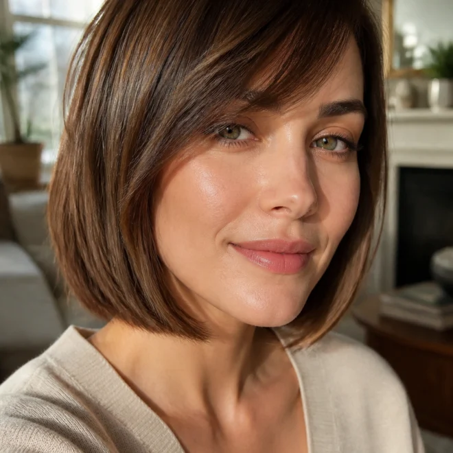 28 Short Side Bangs for Round Faces