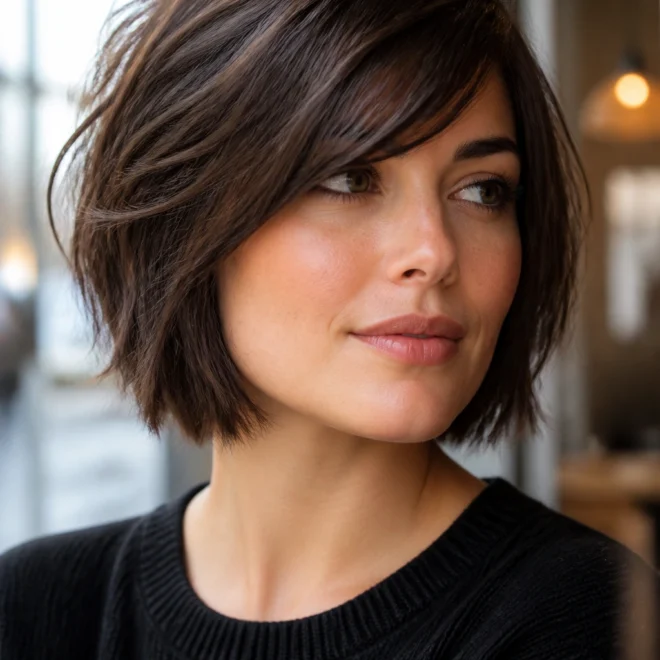 18 Short Shag Haircuts for Round Faces