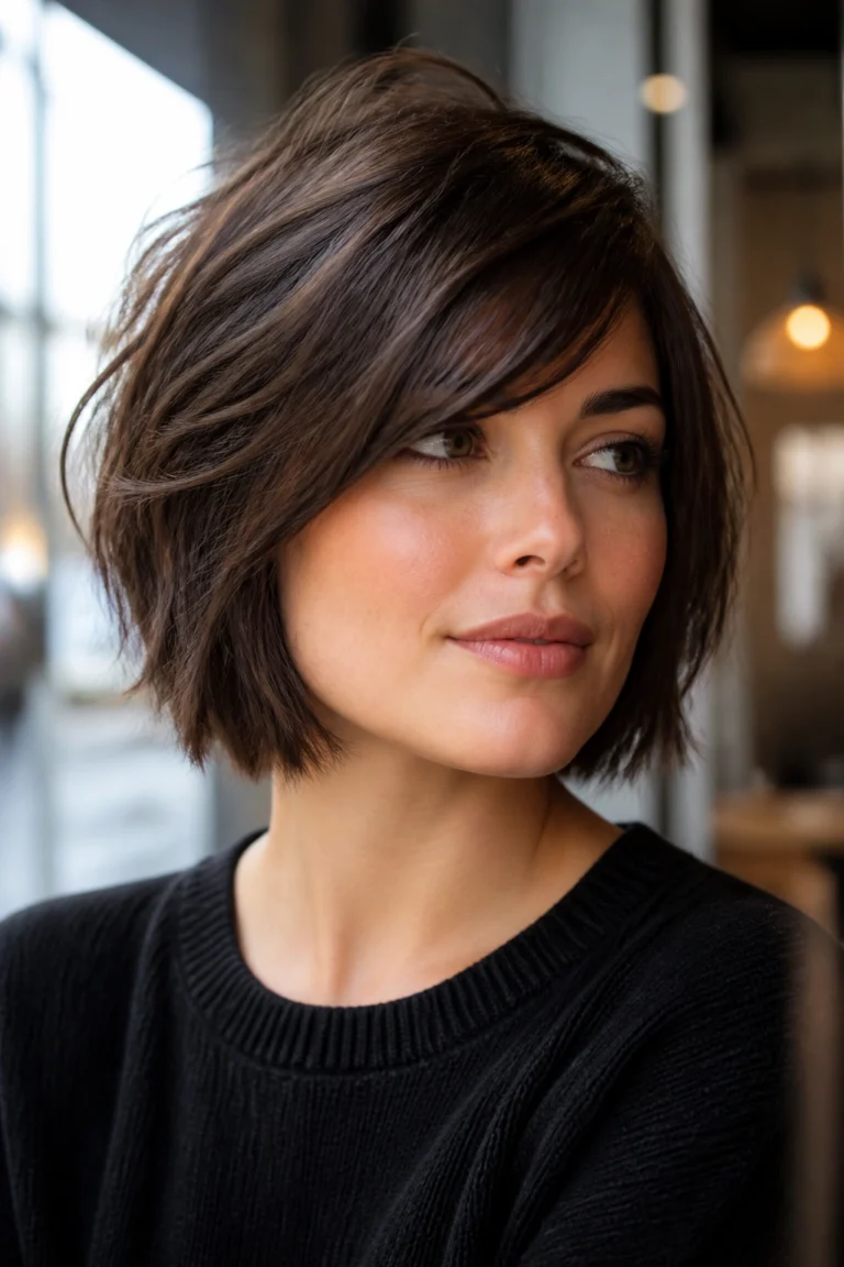 18 Short Shag Haircuts for Round Faces