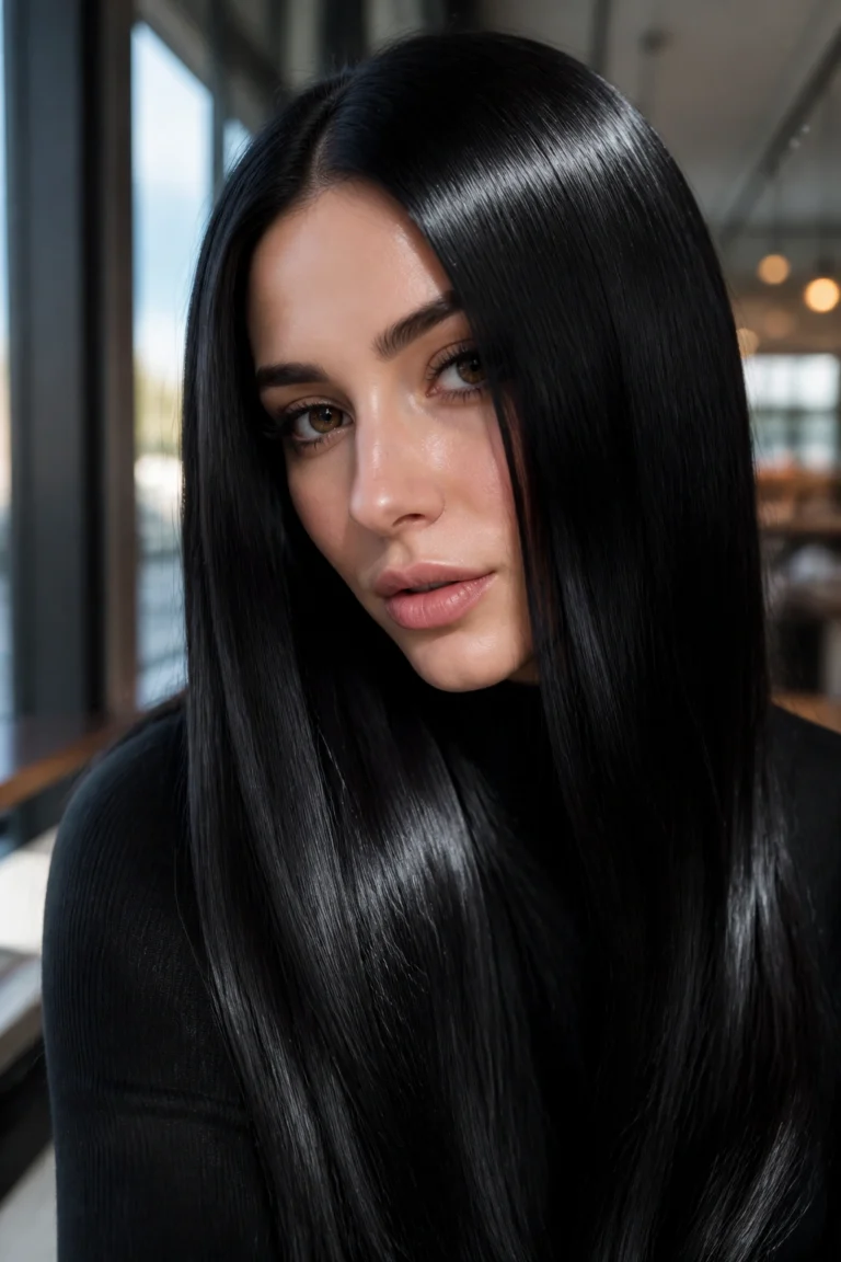 18 Black Hair Color Ideas for Cool Skin Tones