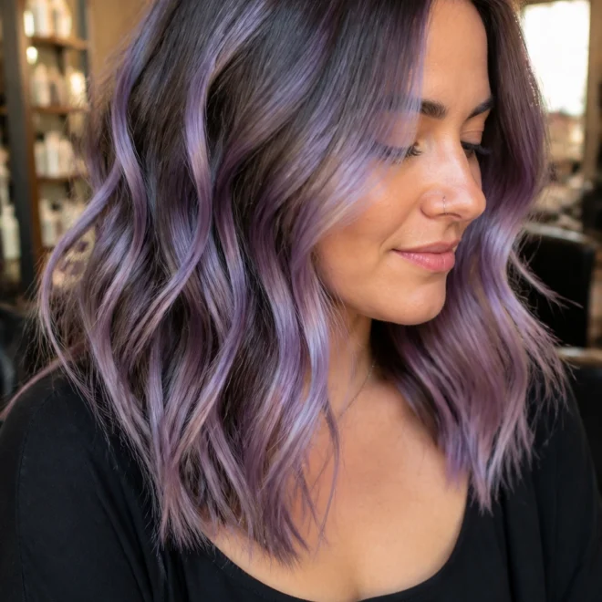 25 Lavender Highlights for Brown Hair