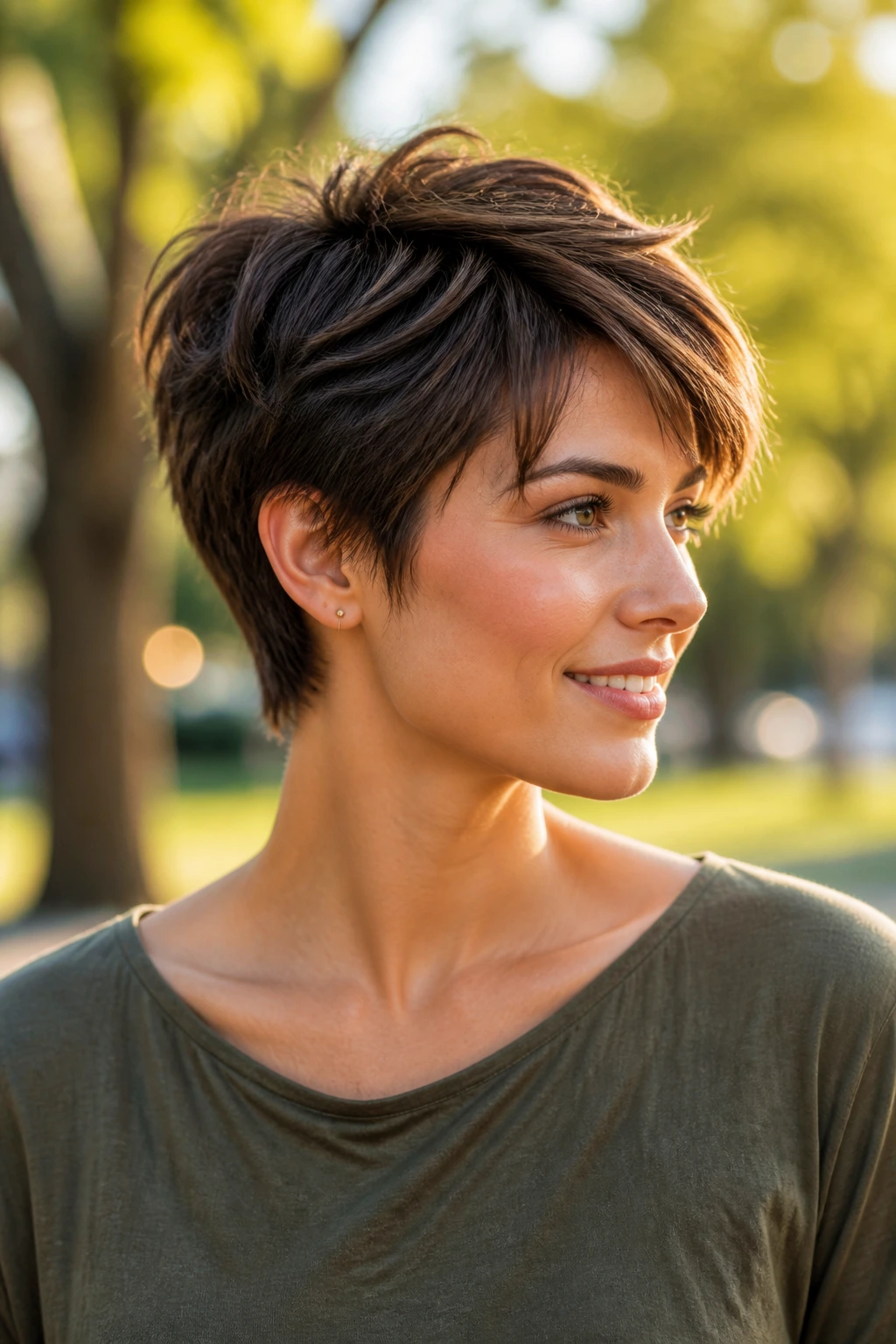 Real person with a layered crop showing movement in an outdoor setting.