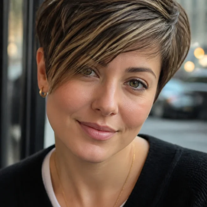 18 Short Textured Hairstyles for Round Faces