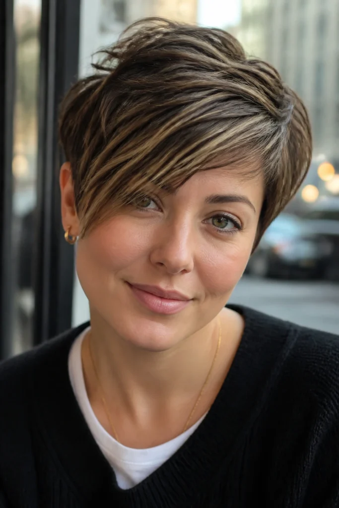 18 Short Textured Hairstyles for Round Faces